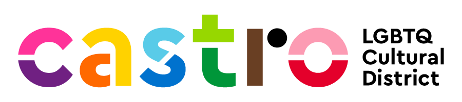 Castro LGBTQ Cultural District Logo. Includes web address www.castrolgbtq.org. CQCD is preserving, sustaining, and promoting the queer history and culture of the Castro and aims to highlight the important of LGBTQ people to the Castro's history, and ensure we have a place in its future.